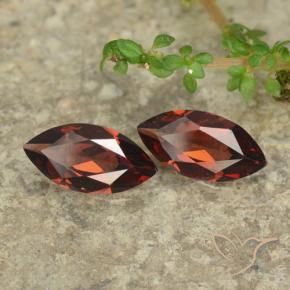 Gemme di Granato Piropo Ribes Rosso naturale da 2.04 ct, Taglio marquise, VVS-VS