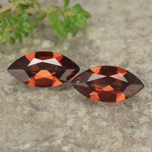 1.88ctw Naturale Rosso brillante Granato Piropo, Taglio marquise, VVS-VS