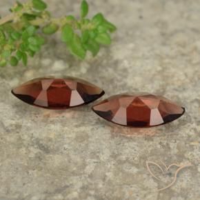 Gemme di Granato Piropo Rosso brillante naturale da 1.88 ct, Taglio marquise, VVS-VS