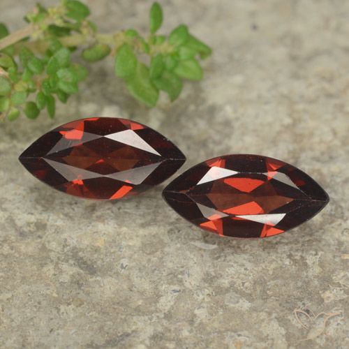 2.44ctw Naturale Rosso scuro Granato Piropo, Taglio marquise, VVS-VS