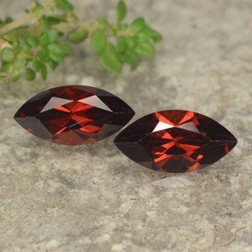 2.80ctw Naturale Rosso scuro Granato Piropo, Taglio marquise, VVS-VS