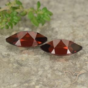 Gemme di Granato Piropo Rosso scuro naturale da 2.80 ct, Taglio marquise, VVS-VS