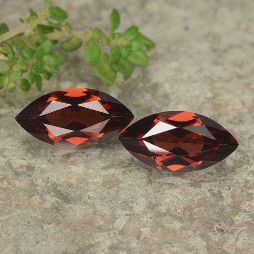 2.41ctw Naturale Rosso brillante Granato Piropo, Taglio marquise, VVS-VS