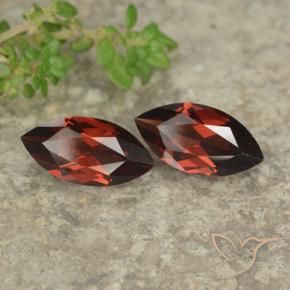 Gemme di Granato Piropo Rosso brillante naturale da 2.41 ct, Taglio marquise, VVS-VS