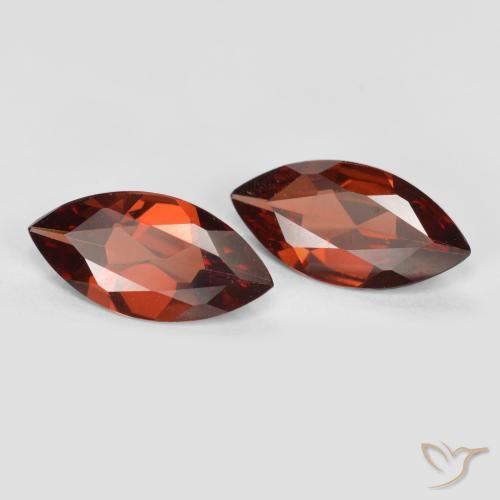 Gemme di Granato Piropo Rosso scuro naturale da 1.77 ct, Taglio marquise, VVS-VS