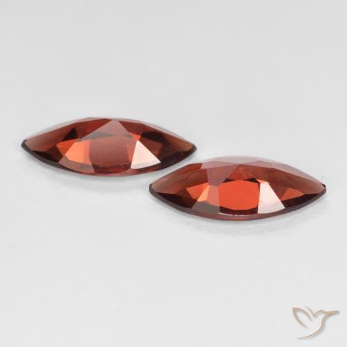 Gemme di Granato Piropo Rosso scuro naturale da 1.77 ct, Taglio marquise, VVS-VS
