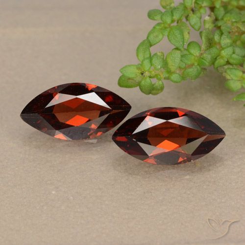 2.16ctw Naturale Rosso medio Granato Piropo, Taglio marquise, VVS-VS