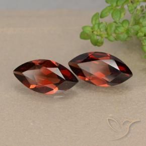 Gemme di Granato Piropo Rosso medio naturale da 2.16 ct, Taglio marquise, VVS-VS