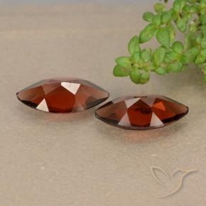 Gemme di Granato Piropo Rosso medio naturale da 2.16 ct, Taglio marquise, VVS-VS