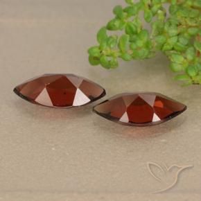 Gemme di Granato Piropo Rosso scuro naturale da 2.36 ct, Taglio marquise, VVS-VS