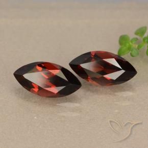 Gemme di Granato Piropo Rosso Merlot naturale da 2.55 ct, Taglio marquise, VVS-VS