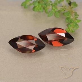 Gemme di Granato Piropo Rosso scuro naturale da 2.39 ct, Taglio marquise, VVS-VS