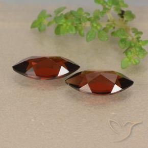 Gemme di Granato Piropo Rosso scuro naturale da 2.39 ct, Taglio marquise, VVS-VS