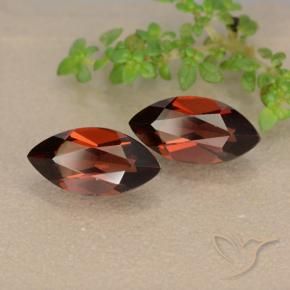 Gemme di Granato Piropo Rosso scuro naturale da 2.71 ct, Taglio marquise, VVS-VS