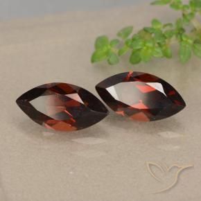 Gemme di Granato Piropo Rosso scuro naturale da 2.70 ct, Taglio marquise, VVS-VS
