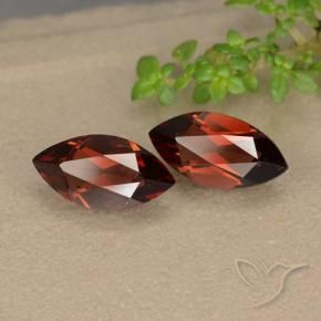 Gemme di Granato Piropo Rosso Merlot naturale da 2.35 ct, Taglio marquise, VVS-VS