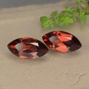 Gemme di Granato Piropo Rosso scuro naturale da 2.58 ct, Taglio marquise, VVS-VS