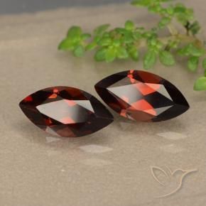 Gemme di Granato Piropo Rosso Merlot naturale da 2.78 ct, Taglio marquise, VVS-VS