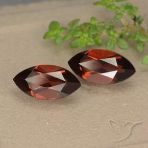 Gemme di Granato Piropo Rosso scuro naturale da 2.82 ct, Taglio marquise, VVS-VS