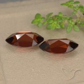Gemme di Granato Piropo Rosso scuro naturale da 2.82 ct, Taglio marquise, VVS-VS