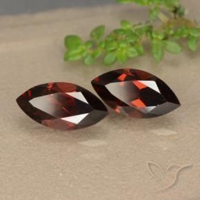 Gemme di Granato Piropo Rosso scuro naturale da 2.97 ct, Taglio marquise, VVS