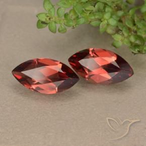 Gemme di Granato Piropo Rosso medio naturale da 2.53 ct, Taglio marquise, VVS-VS