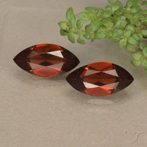 2.60ctw Naturale Rosso medio Granato Piropo, Taglio marquise, VVS-VS