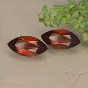 Gemme di Granato Piropo Rosso medio naturale da 2.60 ct, Taglio marquise, VVS-VS