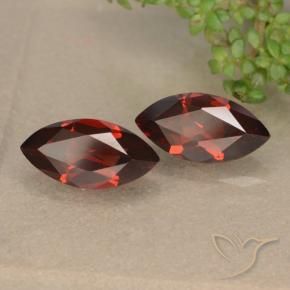 Gemme di Granato Piropo Sangria rossa naturale da 2.67 ct, Taglio marquise, VVS-VS
