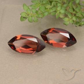 Gemme di Granato Piropo Rosso medio naturale da 2.10 ct, Taglio marquise, VVS-VS