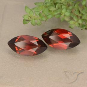 Gemme di Granato Piropo Rosso scuro naturale da 2.54 ct, Taglio marquise, VVS-VS
