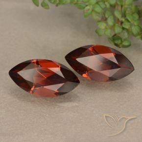 Gemme di Granato Piropo Rosso scuro naturale da 2.52 ct, Taglio marquise, VVS-VS