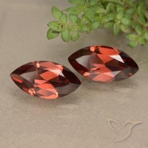 Gemme di Granato Piropo Rosso scarlatto naturale da 2.52 ct, Taglio marquise, VVS-VS