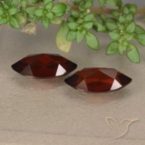 Gemme di Granato Piropo Rosso medio naturale da 2.89 ct, Taglio marquise, VVS-VS