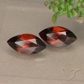 Gemme di Granato Piropo Rosso scuro naturale da 2.52 ct, Taglio marquise, VVS-VS