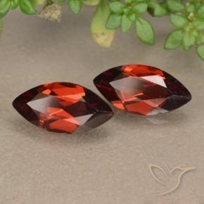 Gemme di Granato Piropo Rosso Merlot naturale da 2.03 ct, Taglio marquise, VVS-VS