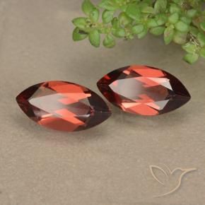 Gemme di Granato Piropo Rosso medio naturale da 2.43 ct, Taglio marquise, VVS-VS