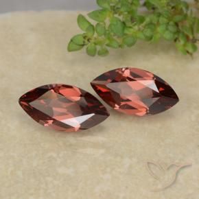 Gemme di Granato Piropo Rosso bacca intenso naturale da 2.39 ct, Taglio marquise, VVS-VS