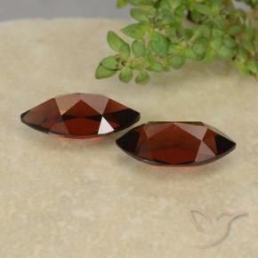 Gemme di Granato Piropo Rosso medio naturale da 2.86 ct, Taglio marquise, VVS-VS