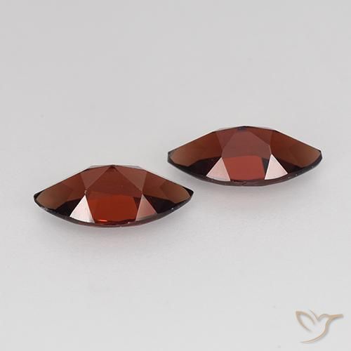 Gemme di Granato Piropo Rosso scuro naturale da 2.42 ct, Taglio marquise, VVS-VS