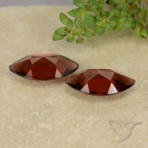 Gemme di Granato Piropo Rosso scuro naturale da 2.45 ct, Taglio marquise, VVS-VS