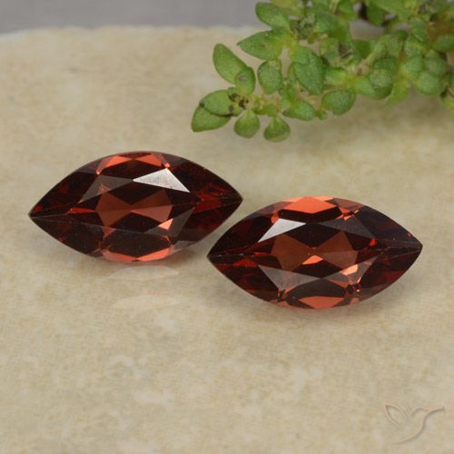 2.38ctw Naturale Rosso brillante Granato Piropo, Taglio marquise, VVS-VS