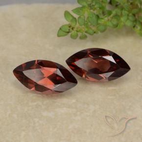 Gemme di Granato Piropo Rosso medio naturale da 2.50 ct, Taglio marquise, VVS-VS