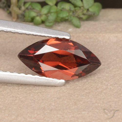 1.10ct Naturale Sangria rossa Granato Piropo, Taglio marquise, VVS-VS