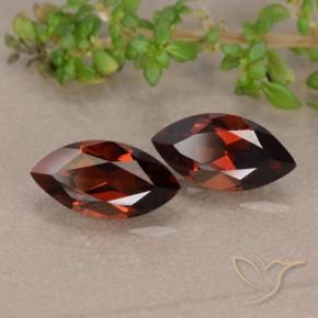 Gemme di Granato Piropo Ribes Rosso naturale da 2.57 ct, Taglio marquise, VVS-VS