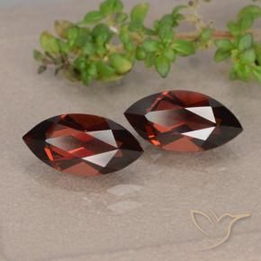 Gemme di Granato Piropo Rosso scuro naturale da 2.92 ct, Taglio marquise, VVS-VS