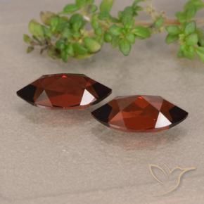 Gemme di Granato Piropo Rosso scuro naturale da 2.92 ct, Taglio marquise, VVS-VS