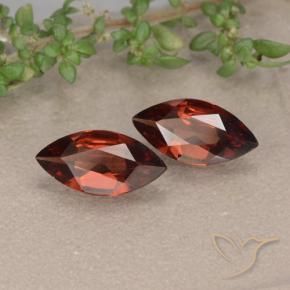 Gemme di Granato Piropo Rosso Merlot naturale da 1.79 ct, Taglio marquise, VVS-VS