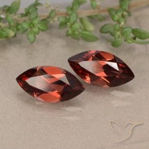 Gemme di Granato Piropo Rosso Merlot naturale da 2.46 ct, Taglio marquise, VVS-VS