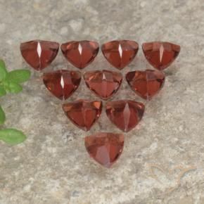 Gemme di Granato Piropo Rosso mattone naturale da 3.20 ct, Taglio trillion, VS
